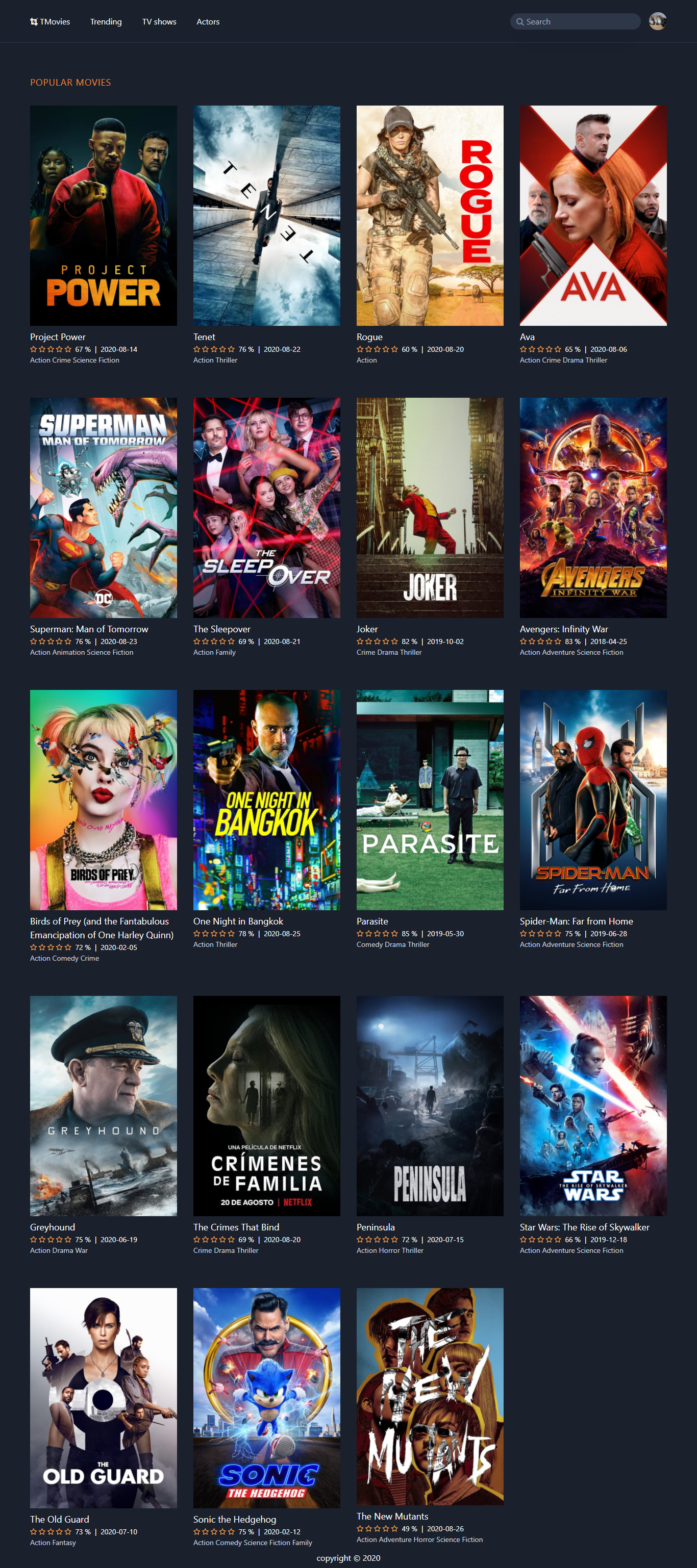 Movies Website
